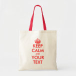 Make your own keep calm tote bag | Customizable トートバッグ<br><div class="desc">Make your own keep calm tote bag | Customizable template in red. Cute keepcalmandcarryon gift idea for friends and family. Funny keepcalm parody examples: Keep calm and buy shoes. Keep calm and shop on. Keep calm and smile on.</div>