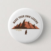 Make Your Own Legend– Inspirational Penguin Design 缶バッジ (正面)
