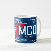 Make Your Own Mug with Airport Codes & Names コーヒーマグカップ (正面右)