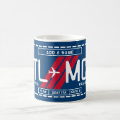 Make Your Own Mug with Airport Codes & Names コーヒーマグカップ (中央)