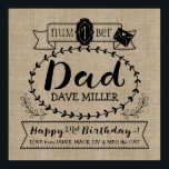 Make Your Own No. 1 Dad Birthday Cute Monogram ポスター<br><div class="desc">Say “Happy Birthday” to your dad with your own sweet, simple monogram logo. This design says “Number 1 Dad” with hand drawn-style typography and graphics. Adorable little songbird, hearts, leaves on a branch, heart-sealed envelope and cute banners make a lovely, unique alternative to common “manly” dad birthday designs. For the...</div>