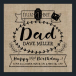 Make Your Own No. 1 Dad Birthday Cute Monogram ポスター<br><div class="desc">Say “Happy Birthday” to your dad with your own sweet, simple monogram logo. This design says “Number 1 Dad” with hand drawn-style typography and graphics. Adorable little songbird, hearts, leaves on a branch, heart-sealed envelope and cute banners make a lovely, unique alternative to common “manly” dad birthday designs. For the...</div>