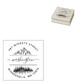 Make Your Own Rustic Mountain Forest Landscape ラバースタンプ (押印)