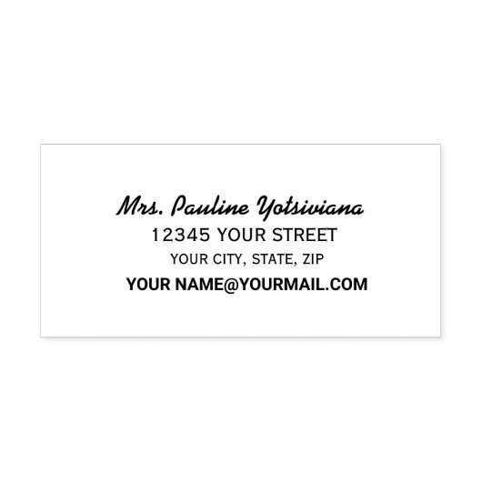 Make your own Simple return address  セルフインキングスタンプ (デザイン)