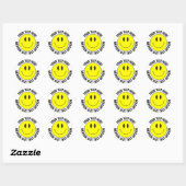 Make Your Own Smilie Round Sticker (中文字) ラウンドシール (シート)