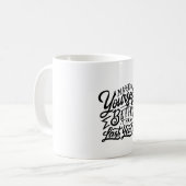 make your self better then last year コーヒーマグカップ (正面左)