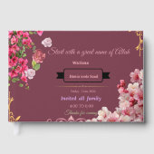 "Make your weeding memorable with our custom cards ゲストブック (正面)