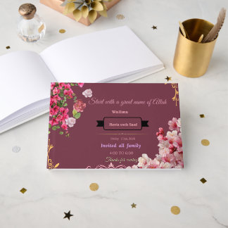 "Make your weeding memorable with our custom cards ゲストブック