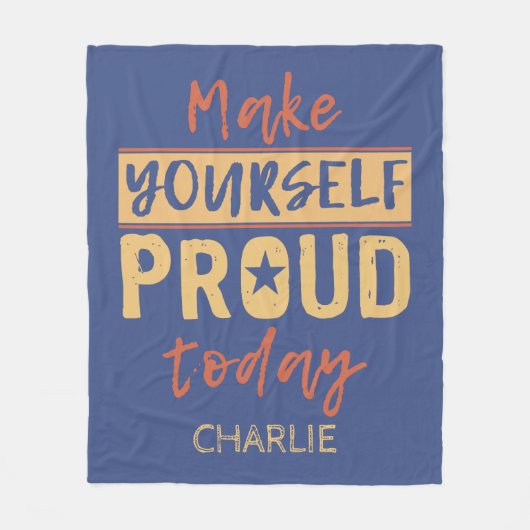 「Make Yourself」誇りを持った名前をカスタムするフリースブランケット フリースブランケット (正面)
