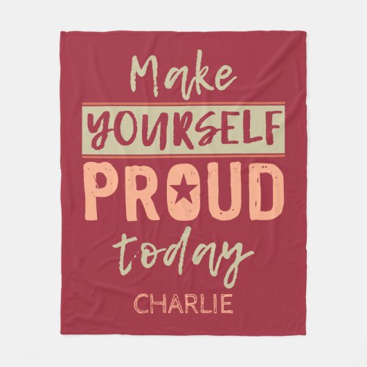「Make Yourself」誇りを持った名前をカスタムするフリースブランケット フリースブランケット (正面)
