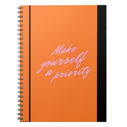 Make Yourself a Priority Self Care Journal ノートブック (正面)