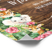 Make Yourself Addressee Rustic Pink Safari Shower ポスター (角)