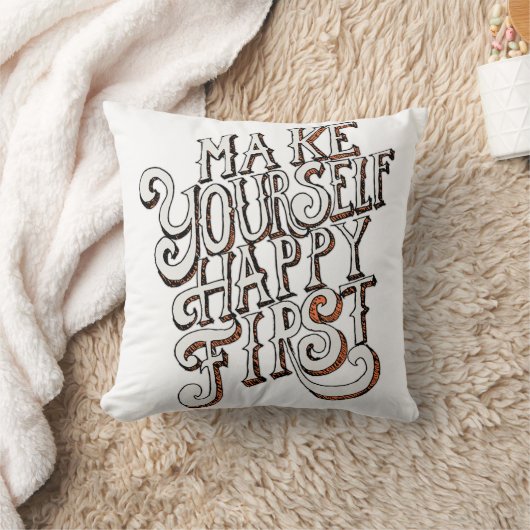 Make Yourself Happy First クッション (ブランケット)