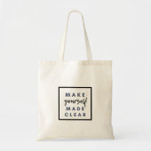 make yourself made clear トートバッグ (正面)