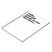 Make yourself proud, funny notebook ノートブック (左側)