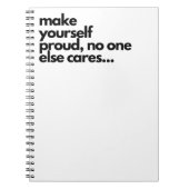 Make yourself proud, funny notebook ノートブック (正面)