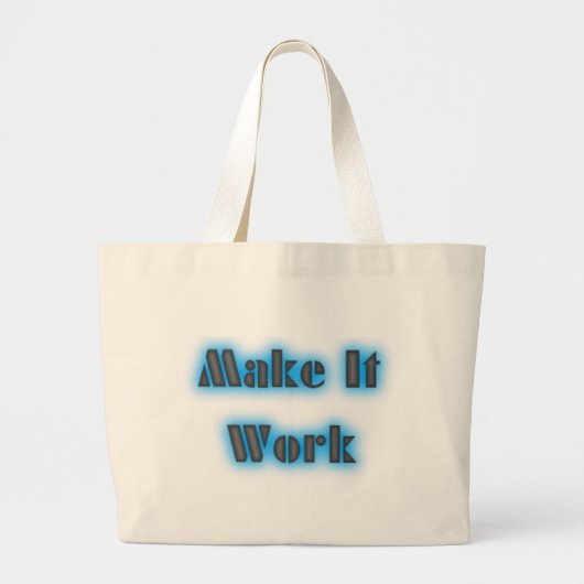 makeiworkBLUE3BIGGER ラージトートバッグ (正面)