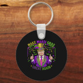 Makemardi Gras再素晴らし度おもしろいMardi Gras Men Wom キーホルダー (正面)