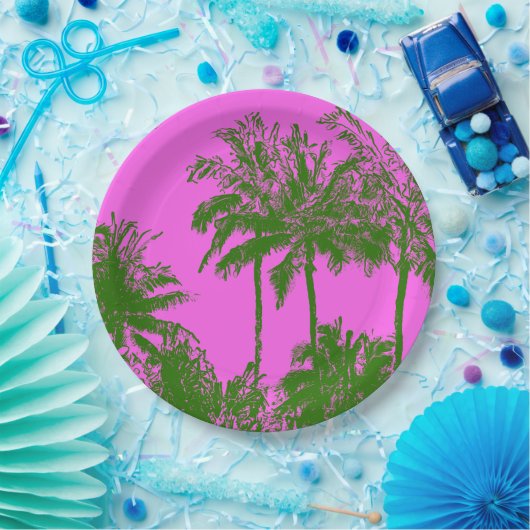 Makenaのビーチのハワイの不完全なやし ペーパープレート (パーティー)