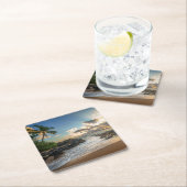 Makenaのビーチ| Makenaの入江 スクエアペーパーコースター (インサイチュ)
