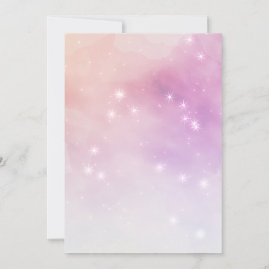 Makeover Glam Sparkle Birthday Party招待 招待状 (裏面)