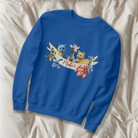Maker – ふわふわふわの動物のおもちゃ スウェットシャツ
