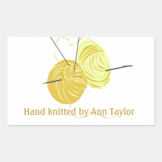 #makersmovement手作り編み物 長方形シール (正面)