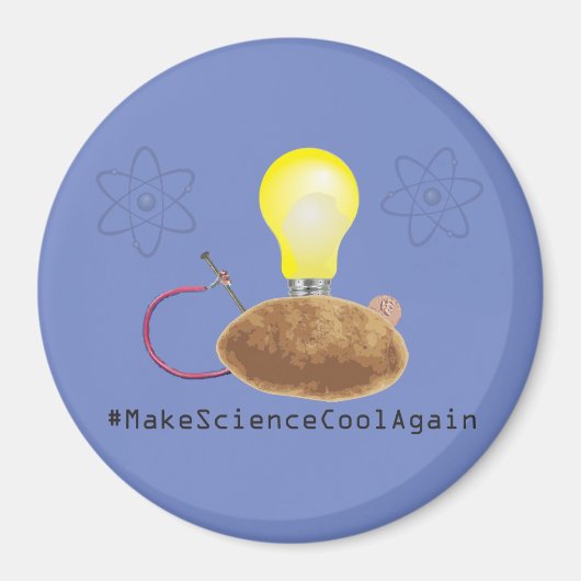 #MakeScienceCoolAgain – ポテトラウンドマグネット マグネット (正面)
