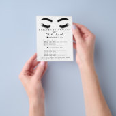 Makeup Artist Beauty Salon Flyer SPA Black White チラシ (手)