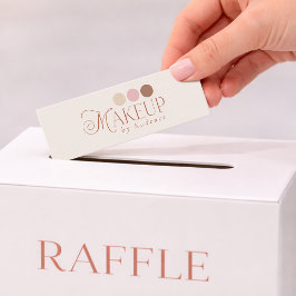 Makeup Artist Business Branded Raffle Ticket スキニー名刺