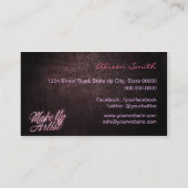 Makeup artist business card 名刺 (裏面)