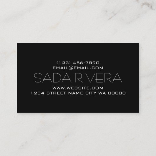  MAKEUP ARTIST BUSINESS CARD 名刺 (裏面)