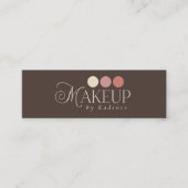 Makeup Artist Business Logo Raffle Ticket スキニー名刺 (正面)