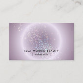 Makeup Artist Celestial Glow Modern Soft Lavender 名刺 (正面)