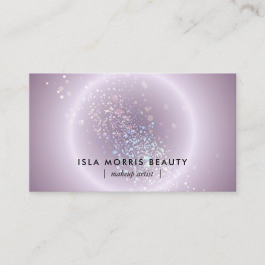 Makeup Artist Celestial Glow Modern Soft Lavender 名刺 (正面)