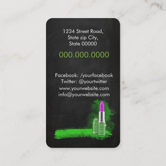Makeup Artist/Diamonds Sparkle Lipstick 名刺 (裏面)