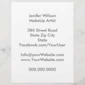 Makeup Artist Discount Offer チラシ (裏面)