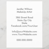 Makeup Artist Discount Offer チラシ (裏面)