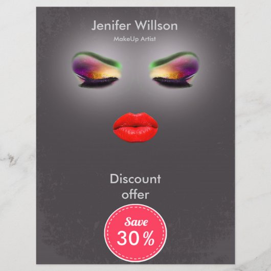 Makeup Artist Discount Offer チラシ (正面)
