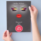 Makeup Artist Discount Offer チラシ (手)