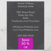 Makeup Artist Discount Offer Flyer チラシ (裏面)