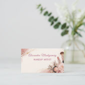 Makeup Artist Elegant Business Card 名刺 (スタンド正面)