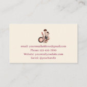 Makeup Artist Elegant Business Card 名刺 (裏面)