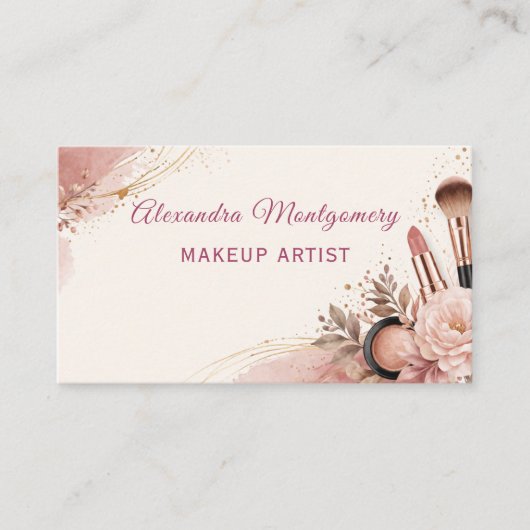 Makeup Artist Elegant Business Card 名刺 (正面)
