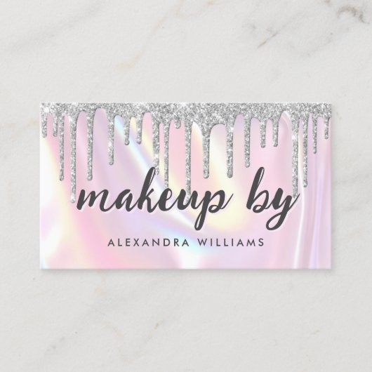 Makeup Artist Elegant Iridescent Pearlescent Pink 名刺 (正面)