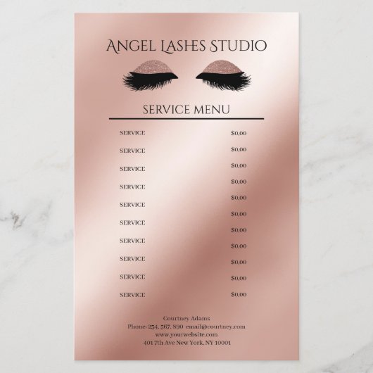 Makeup Artist Eyelash Extensions チラシ (正面)