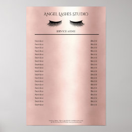 Makeup Artist Eyelash Extensions Preisliste ポスター