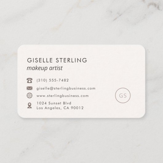 Makeup Artist Feminine Professional 名刺 (裏面)