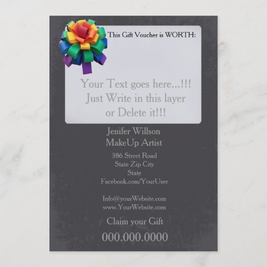 Makeup Artist Gift Voucher (裏面)