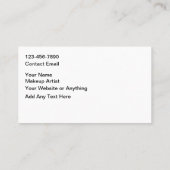 Makeup Artist Glitz And Glam 名刺 (裏面)